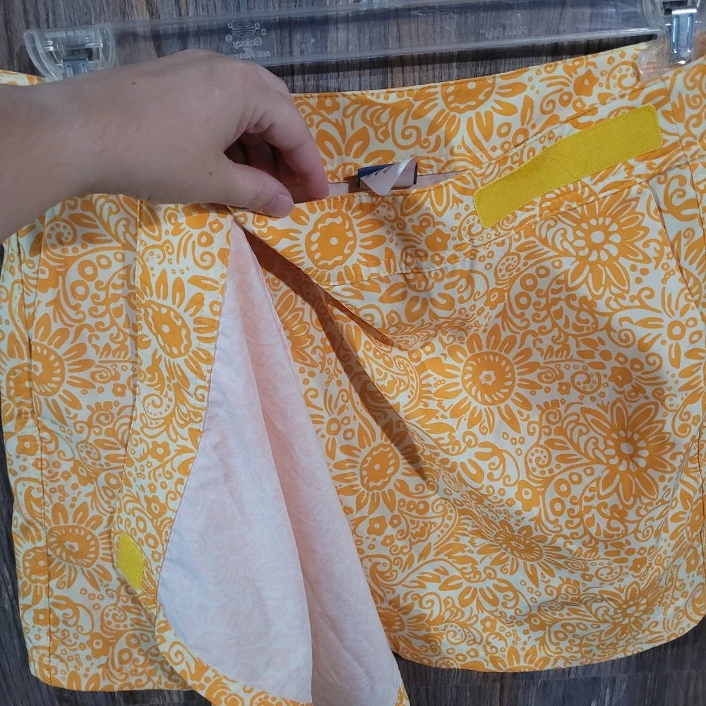 Rip Skirt Hawaii Size Medium Skirt Length #1 Yellow Floral Beach Surf Quick-Dry